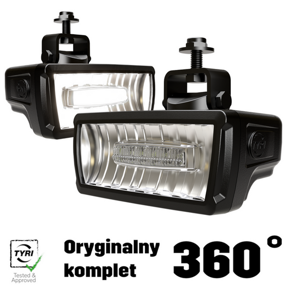 Oryginalny pakiet lamp "360˚" w stopniach (progach) do Massey Ferguson | 2x ACX3282930 montaż w progach