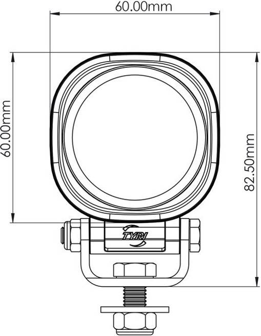 TYRI 0606 BLU-136 lampa robocza LED ze światłem symetrycznym.