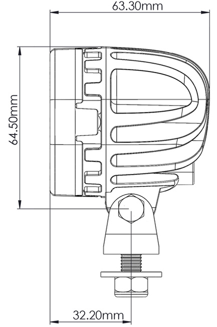 TYRI 0606 Diffused BLU-137 lampa robocza LED o małych rozmiarach