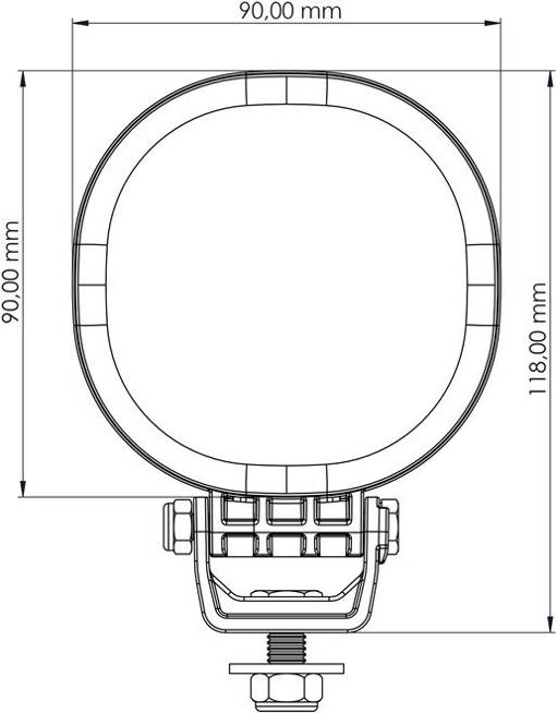 TYRI 0909 Compact + BluePoint LLU-148 niebieska punktowa lampa ostrzegawcza LED do wózków widłowych