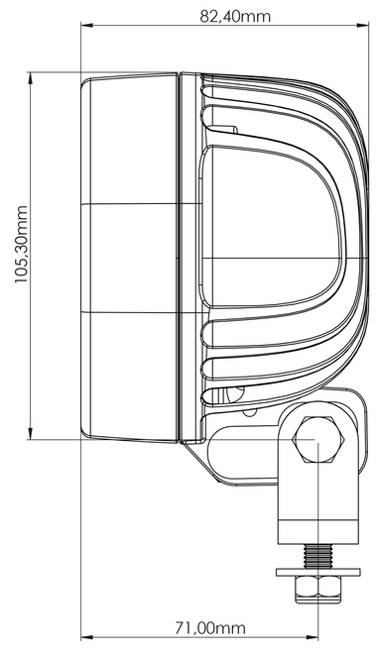 TYRI 1010 Curve CLD-310 lampa robocza LED ze światłem asymetrycznym.