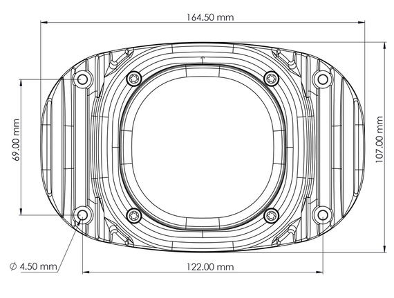 TYRI 1010 Recess CLF-105 lampa robocza LED ze światłem asymetrycznym.