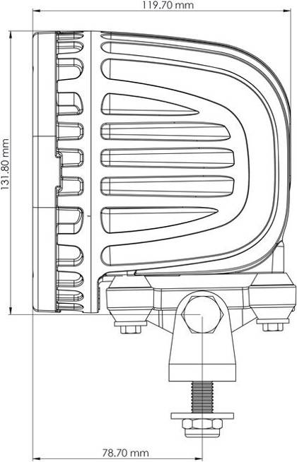 TYRI 1313 HDL-153 ekstremalnie mocna lampa robocza LED ze światłem symetrycznym.