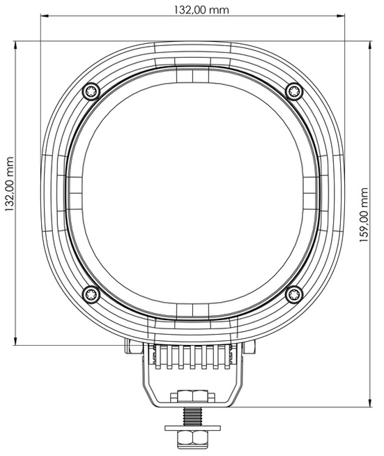 TYRI 1313 Halogen HD-084 lampa robocza ze światłem symetrycznym.