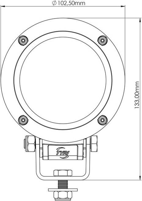 TYRI D10 NLD-005 lampa robocza LED ze światłem symetrycznym.