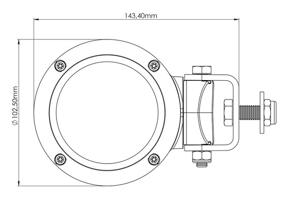 TYRI D10 Swivel lewa NLP-030 lampa robocza LED ze światłem asymetrycznym