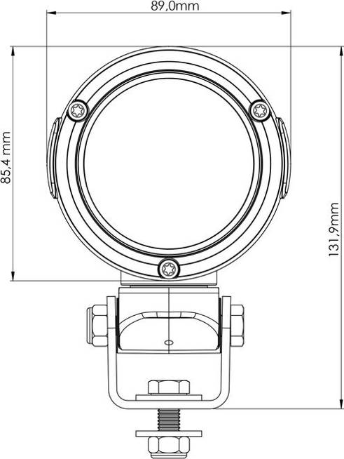 TYRI D8 Swivel BluePoint PLP-007 niebieska punktowa lampa ostrzegawcza LED do wózków widłowych.