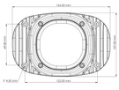 TYRI 1010 Recess CLF-105 lampa robocza LED ze światłem asymetrycznym.